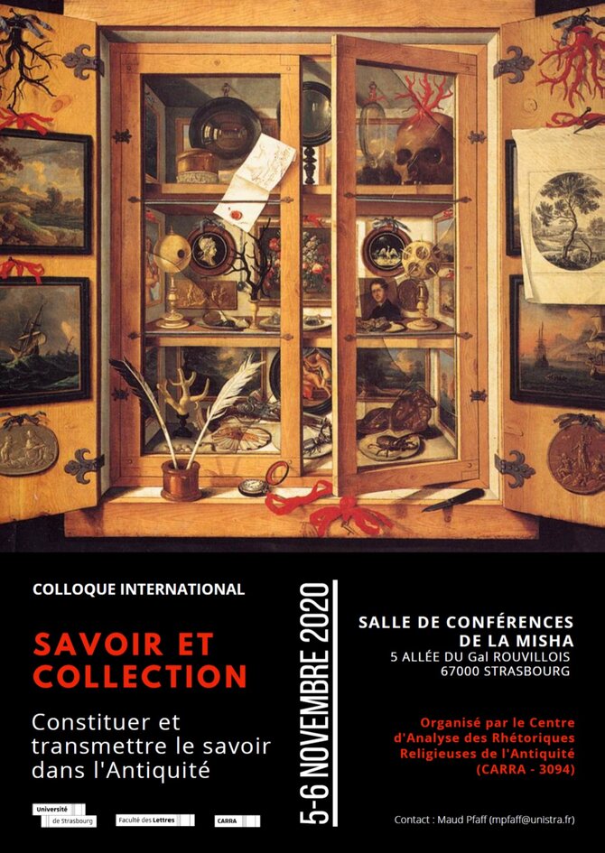 Affiche du colloque Savor et Collection Affiche du colloque Savoir et Collection